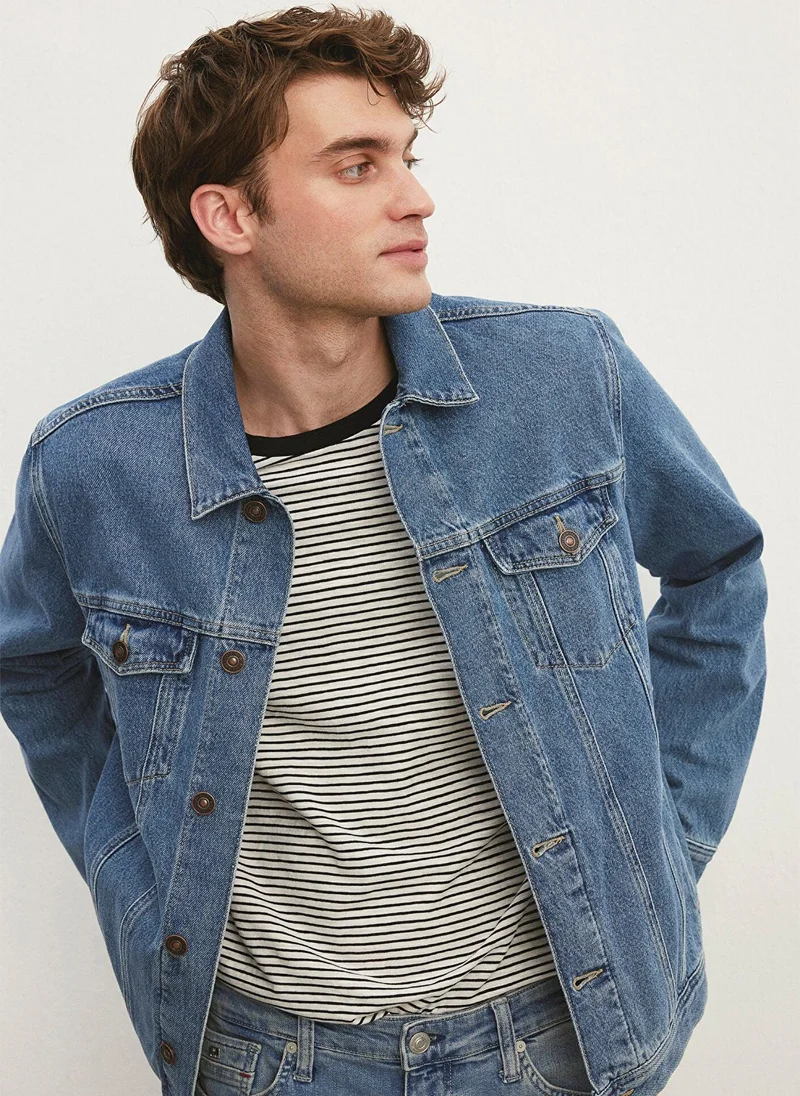 مافي جاكيت جينز دريك ميد برشد